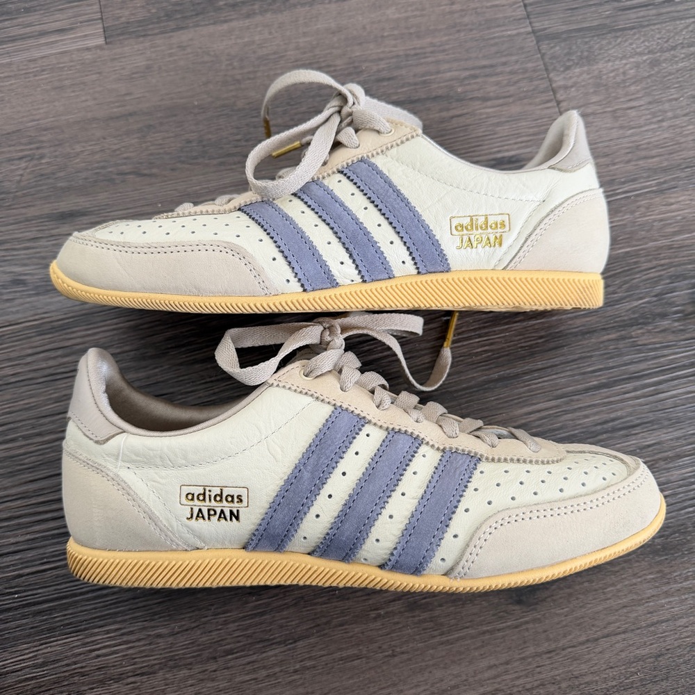 Adidas Japan Sneakers Cream White Silver Violet Wonder Beige Women’s 6.5